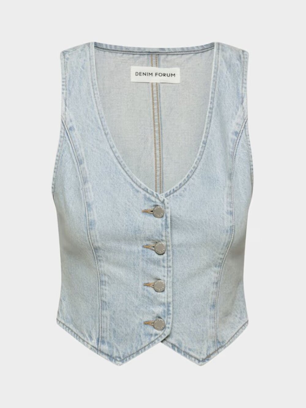 Denim Forum The '90s Mia Denim Vest Size XXS